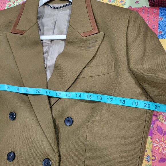 The Kooples Wool Leather Suit Jacket FR 42 US 10 NWT - Picture 9 of 14